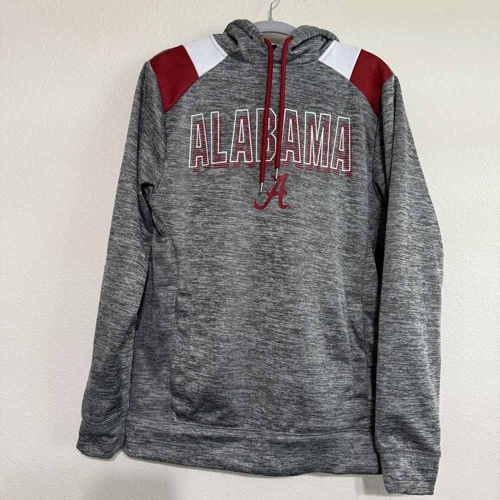 Colosseum Alabama Crimson Tide Hoodie Mens Heathered‎ Charcoal Football - Medium